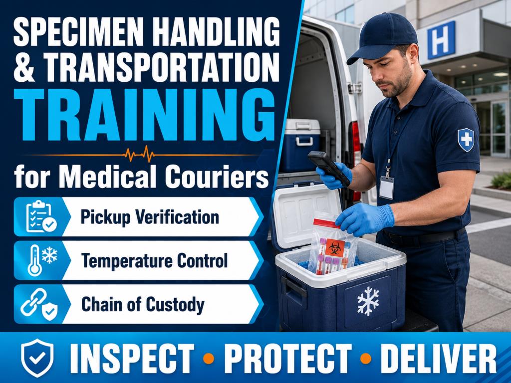 Medical courier specimen handling training