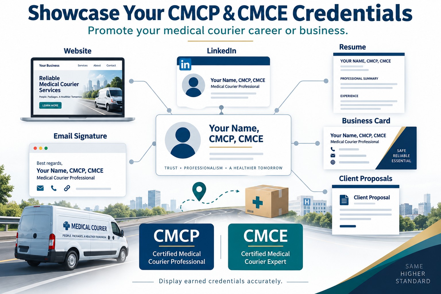 Showcase Your Medical Courier Credentials